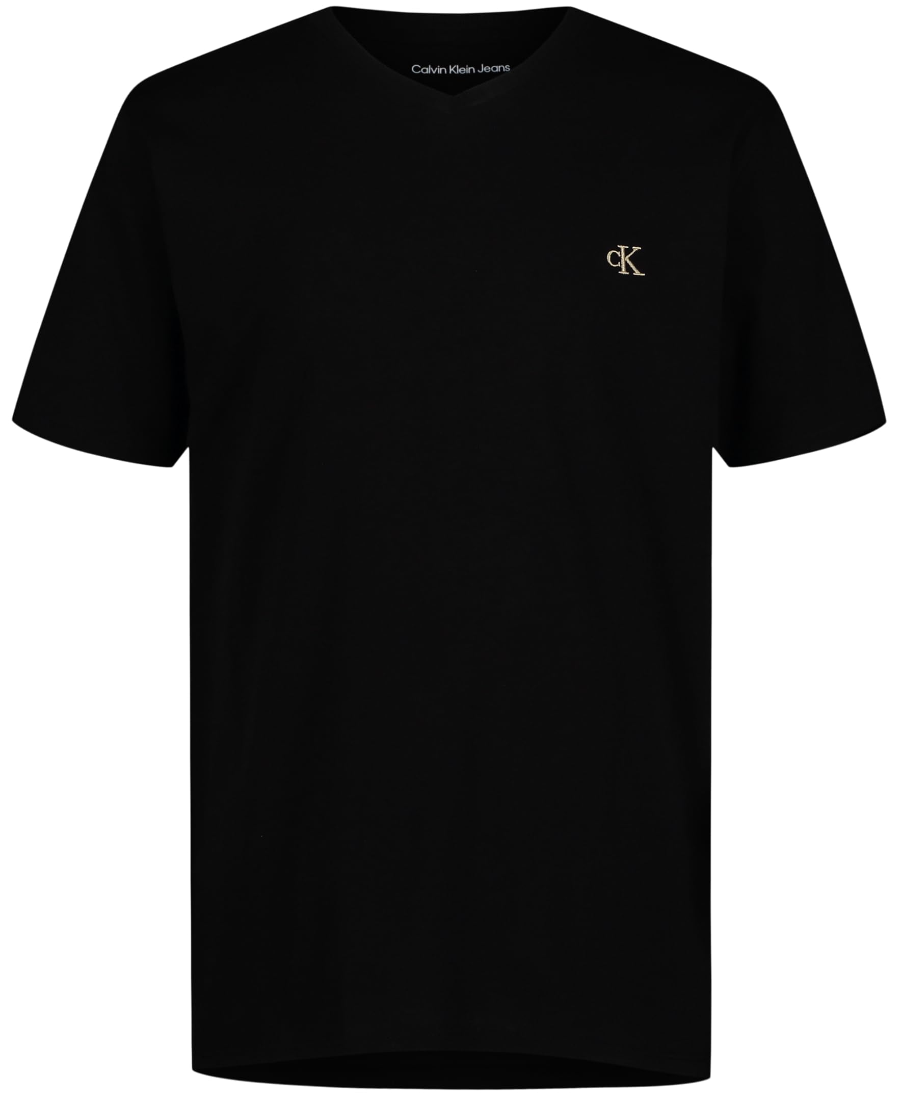 Calvin Klein Boys' Short Sleeve Solid V-Neck T-Shirt, Soft, Comfortable, Relaxed Fit